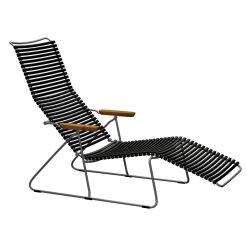 Houe CLICK Sunlounger - Liege Mit Verstellbarer Rückenlehne - Black