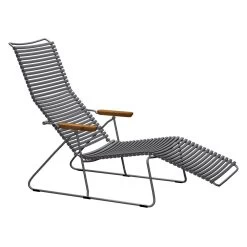 Houe CLICK Sunlounger - Liege Mit Verstellbarer Rückenlehne - Dark Grey