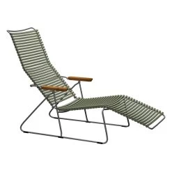 Houe CLICK Sunlounger - Liege Mit Verstellbarer Rückenlehne - Olive Green