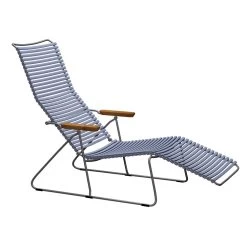 Houe CLICK Sunlounger - Liege Mit Verstellbarer Rückenlehne - Pigeon Blue