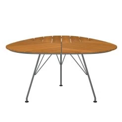 Houe Gartensitzgarnituren Set 3x Sessel Click Olive Green Mit LEAF Gartentisch Aus Bambus 146x146 Cm -Gartenmöbel Store 11601 0318 leaf dining table bamboo houe 2