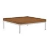 Houe LEVEL Kaffeetisch 81x81 Cm Table Top: Bambus. Gestell: Muted White