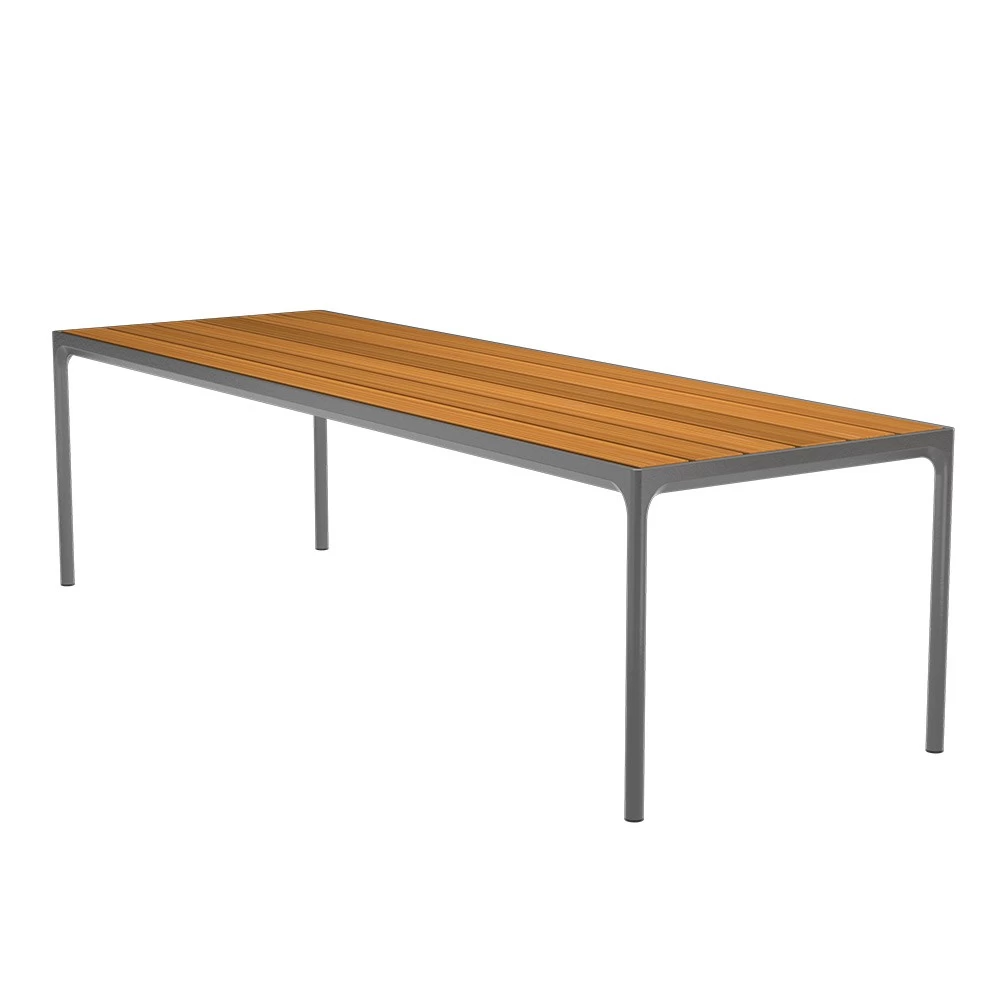 Houe FOUR Gartentisch Aus Bambus Aluminium Dark Grey 90x270 Cm 3 Houe FOUR Gartentisch Aus Bambus Aluminium Dark Grey 90x270 Cm
