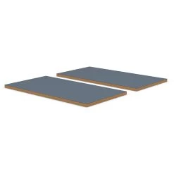 Houe HEKLA Esstisch Auszugsset 2x45x95 Cm. 22 Mm Und Rauchblaue Linoleumplatte Und Geölte Eichenkante