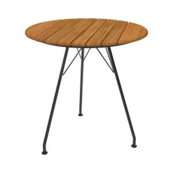 Houe 2x PAON Gartenstuhl Black Und Gartenbank Mit CIRCUM Kaffeetisch Aus Bambus Ø74 -Gartenmöbel Store 12831 0312 circum cafe table bamboo houe 2