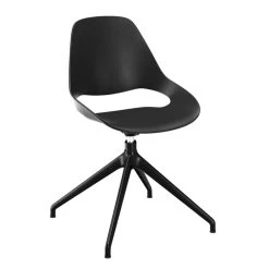 Houe FALK Stuhl Mit Tiefer Armlehne Und 4 Sterngestell Und Schale: Schwarz