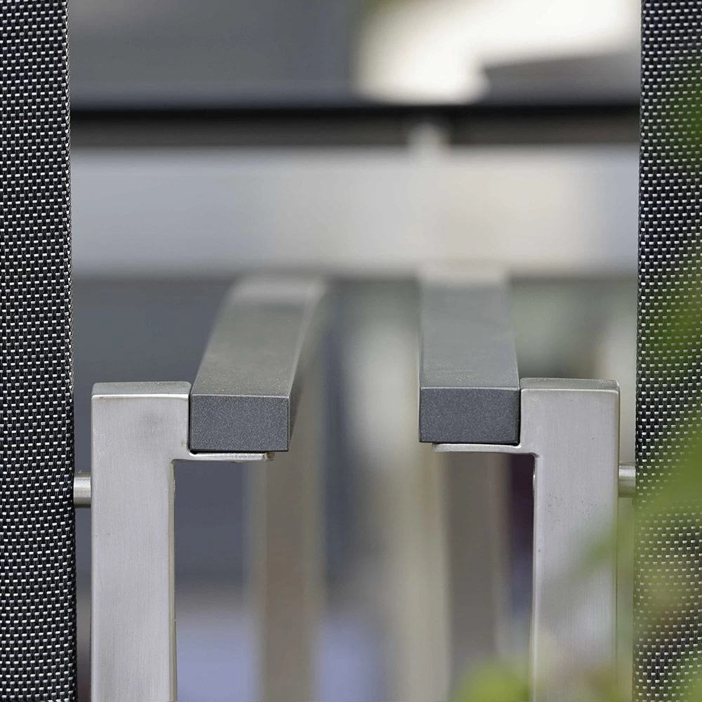 Stern Stapelsessel Evoee Edelstahl Mit Bezug Textilen Silbergrau/Aluminiumarmlehnen Anthrazit 10 Stern Stapelsessel Evoee Edelstahl Mit Bezug Textilen Silbergrau/Aluminiumarmlehnen Anthrazit – Bild 8