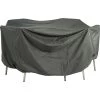 Stern Schutzhülle Für Sitzgruppe Oval 210x250x90 Cm 100% Polyester Grau -Gartenmöbel Store 454811 stern schutzhuelle sitzgruppe oval