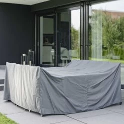 Stern Schutzhülle Für Sitzgruppe 200x150x90 Cm 100% Polyester Grau -Gartenmöbel Store 454813 stern schutzhuelle sitzgruppe oval 2