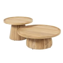 4 Seasons Pablo Sitzer Teakholz 60 Cm. Ø (H 40) 16 4 Seasons Pablo Sitzer Teakholz 60 Cm. Ø (H 40) -Gartenmöbel Store 4so 213961 213962 pablo teak coffee tables combination 01 1