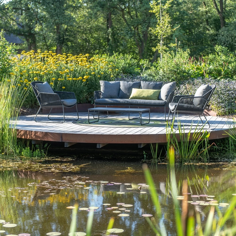 4 Seasons Accor Loungebank 2.5-Sitzer Anthrazit Mit 5 Kissen 4 4 Seasons Accor Loungebank 2.5-Sitzer Anthrazit Mit 5 Kissen – Bild 2