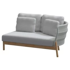 4 Seasons Avalon Teakholz Modular 2 Sitzer Bank Armlehnen Rechts Mit 5 Kissen