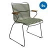 4x Gartenstuhle Set Houe CLICK Gartenstuhl Mit Armlehne - Olive Green