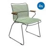 4x Gartenstuhle Set Houe CLICK Gartenstuhl Mit Armlehne - Dusty Green