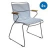 4x Gartenstuhle Set Houe CLICK Gartenstuhl Mit Armlehne - Dusty Light Blue