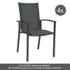 4x Stern EVOEE Stapelsessel Anthrazit Mit Textilenbezug Karbon Und Aluminiumarmlehen Anthrazit