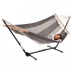 Einzel-Hängematte Cancun Oliva Mit Metall Hängemattengestell Universal Grande