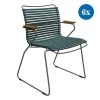 6x Gartenstuhle Set Houe CLICK Gartenstuhl Mit Armlehne - Pine Green