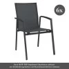 6x Stern NEW TOP Stapelsessel Aluminium Anthrazit Mit Textilenbezug Karbon Und Aluminiumarmlehnen Anthrazit -Gartenmöbel Store 6x lola stern new top sessel anthrazit karbon 418469 1 1