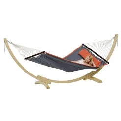 Amazonas Hängematte American Dream Set Grey Mit Gestell Apollo