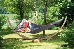 Amazonas Hängematte American Dream Set Grey Mit Gestell Apollo -Gartenmöbel Store amazonas american dream set grey 6010130 5 1