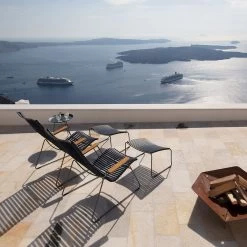 Houe CLICK Footrest Hocker - Pigeon Blue -Gartenmöbel Store click lounge w footrest black eyelet black houe 1981 9