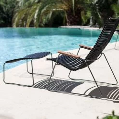 Houe CLICK Footrest Hocker - Pigeon Blue -Gartenmöbel Store click lounge w footrest black houe 5372 9