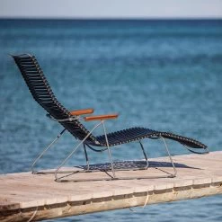 Houe CLICK Sunlounger - Liege Mit Verstellbarer Rückenlehne - Dark Grey -Gartenmöbel Store click sunlounger black houe 5631 4