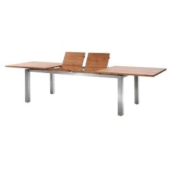 Diamond Garden Levanto Ausziehtisch 220–320×100 Cm - 3 Planken / Edelstahl/Recycled Teak Natur -Gartenmöbel Store diamond garden levanto ausziehtisch 200 260 100 edelstahl teak 10699 3