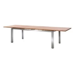 Diamond Garden Levanto Ausziehtisch 220–320×100 Cm - 3 Planken / Edelstahl/Recycled Teak Natur -Gartenmöbel Store diamond garden levanto ausziehtisch 200 260 100 edelstahl teak 10699 4