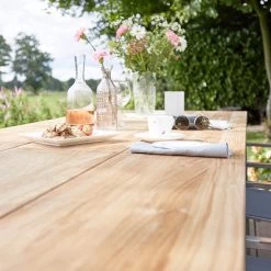 Diamond Garden Levanto Ausziehtisch 220–320×100 Cm - 3 Planken / Edelstahl/Recycled Teak Natur -Gartenmöbel Store diamond garden levanto ausziehtisch 200 260 100 edelstahl teak 10699 6