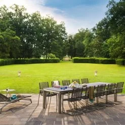 Diamond Garden Palermo Ausziehtisch 170/220/270×100 Cm / Aluminium/HPL – Beton Dunkel - Ohne Beine ! -Gartenmöbel Store diamond garden palermo ausziehtisch edelstahl beton dunkel 9