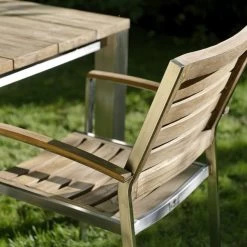 Diamond Garden Treviso Stapelstuhl Edelstahl/Premium Teak Natur -Gartenmöbel Store diamond garden treviso old teak stapelstuhl 2
