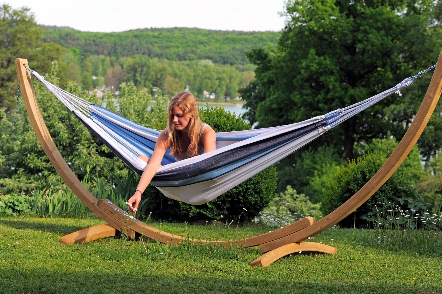 Amazonas Apollo Gestell Mit Tuchhängematte Salsa Marine Hängematten-Set 6 Amazonas Apollo Gestell Mit Tuchhängematte Salsa Marine Hängematten-Set – Bild 4