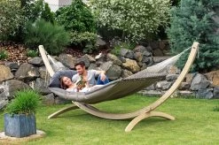 Amazonas Stabhängematte FAT HAMMOCK In Taupe -Gartenmöbel Store garten deals amazonas fat hammock taupe 1960010 8