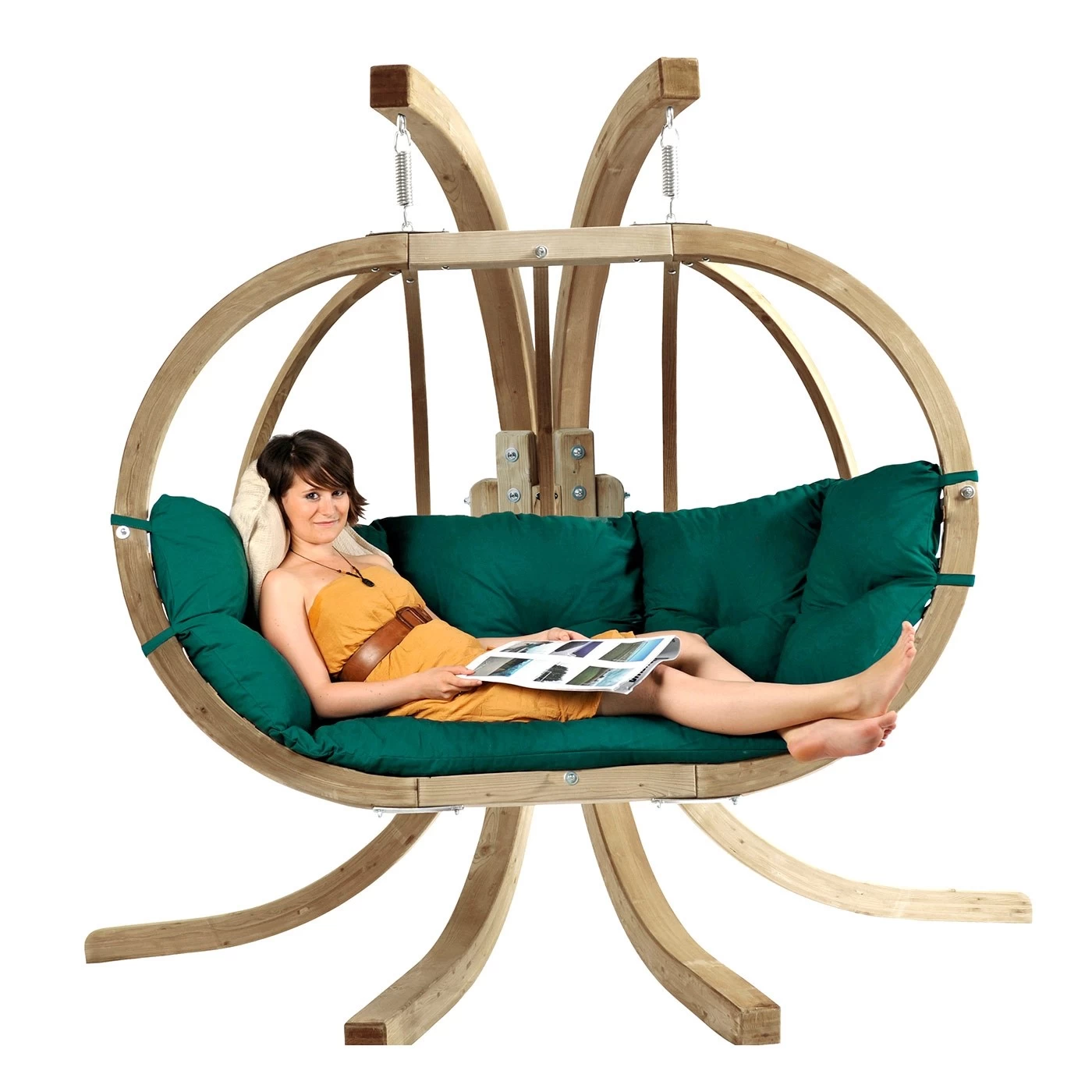 Amazonas Hängesofa GLOBO ROYAL Chair In Verde Und Wetterfest 4 Amazonas Hängesofa GLOBO ROYAL Chair In Verde Und Wetterfest – Bild 2