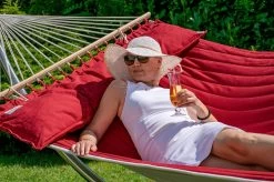 Hängemattenset Lola ROYAL DELUXE Mit Luxus Stabhängematte American FUEGO RED -Gartenmöbel Store garten deals american fuego red mit chico alpha 10