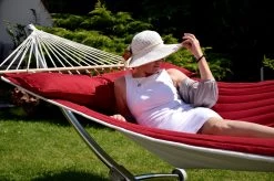 Hängemattenset Lola ROYAL DELUXE Mit Luxus Stabhängematte American FUEGO RED -Gartenmöbel Store garten deals american fuego red mit chico alpha 15