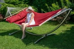 Hängemattenset Lola ROYAL DELUXE Mit Luxus Stabhängematte American FUEGO RED -Gartenmöbel Store garten deals american fuego red mit chico alpha 2