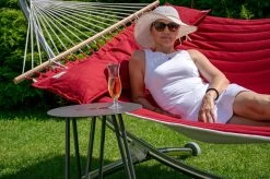 Hängemattenset Lola ROYAL DELUXE Mit Luxus Stabhängematte American FUEGO RED -Gartenmöbel Store garten deals american fuego red mit chico alpha 8