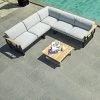 ZEBRA Belvedere Lounge Komplettset Bestehend Aus 3-Sitzer Und 2-Sitzer Sofa (Armlehne Links) Und Einem Kaffeetisch Gestell Graphite Inkl. Schutzhülle -Gartenmöbel Store garten deals belvedere set 3er 2er graphite 54234