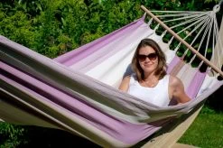 Einzel-Stabhängematte Cancun Lila Baumwolle -Gartenmöbel Store garten deals cancun stabhaengematte 47146 6