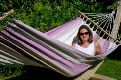 Einzel-Stabhängematte Cancun Lila Baumwolle -Gartenmöbel Store garten deals cancun stabhaengematte 47146 7