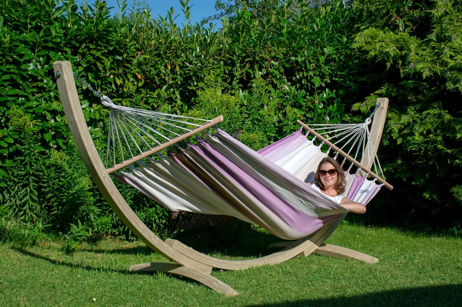 Lola Hängemattenset Brasil Okeanos Mit Stab-Hängematte CANCUN Lila 5 Lola Hängemattenset Brasil Okeanos Mit Stab-Hängematte CANCUN Lila – Bild 3