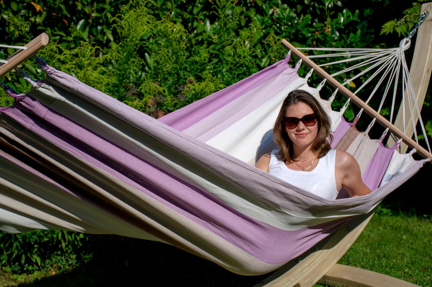 Lola Hängemattenset Brasil Okeanos Mit Stab-Hängematte CANCUN Lila 9 Lola Hängemattenset Brasil Okeanos Mit Stab-Hängematte CANCUN Lila – Bild 7