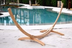 Hängematten-Set Ares Arc Lärche Naturbelassen Mit Stabhängematte XL Jamaica Dolce Vita -Gartenmöbel Store garten deals haengematten set ares arc larche mit stabhaengematte xl jamaica dolce vita 44958 5