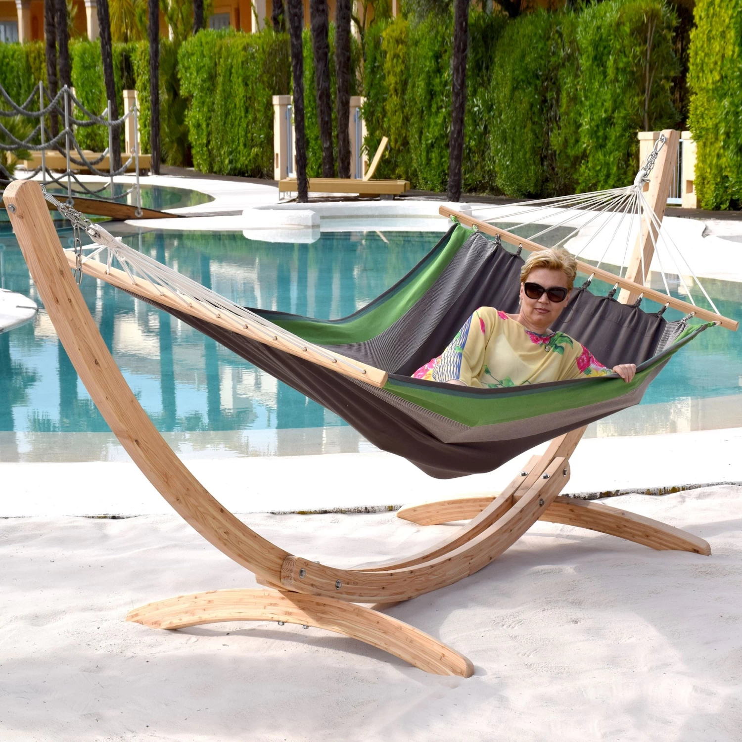 Hängematten-Set Ares Arc Lärche Mit Stabhängematte XL Santiago Chameleon 5 Hängematten-Set Ares Arc Lärche Mit Stabhängematte XL Santiago Chameleon – Bild 3