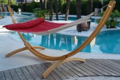 Hängematten Set Rio Grande Holzgestell Mit American Hammock Lifestyle FUEGO RED Mit Kissen Und Wetterfest -Gartenmöbel Store garten deals haengematten set rio grande holzgestell mit hammock lifestyle fuego red 94516 4