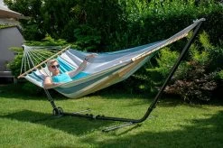 Doppel-Stabhängematte Havanna Blue Baumwolle -Gartenmöbel Store garten deals havanna blue stabhaengematten 47177 2
