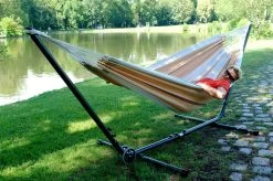 Familien-Hängematte California Orange Baumwolle -Gartenmöbel Store garten deals jobek haengemattengestell anthrazit lola haengematte xxxl californija cappuccino 28556 11